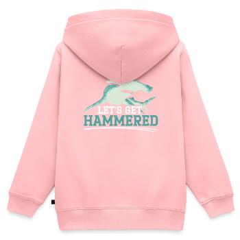 Hammerhead Shark Lover Marine Biology Underwater - Sweat Premium à capuche zippé enfant bio - rose - Dos - AI Model Kid Female (0cm)