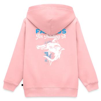 Hammerhead Shark Lover Marine Biology Underwater - Sweat Premium à capuche zippé enfant bio - rose - Dos - AI Model Kid Female (0cm)
