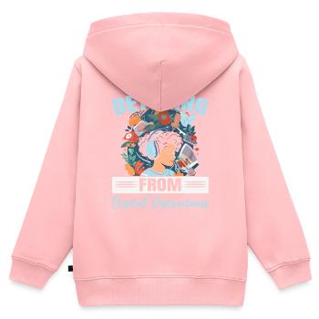 Digital Detox Handy Fasten Go Offline - Kinder Premium Organic Zip Hoodie - Rosa - Hinten - AI Model Kid Female (0cm)