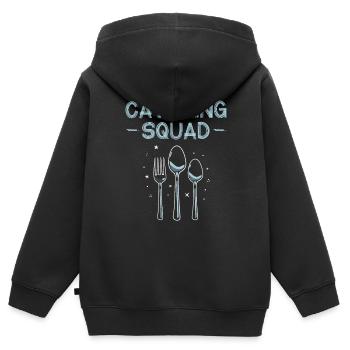 Service traiteur Traiteur Chef cuisinier Serveur - Sweat Premium à capuche zippé enfant bio - noir - Dos - AI Model Kid Male (0cm)