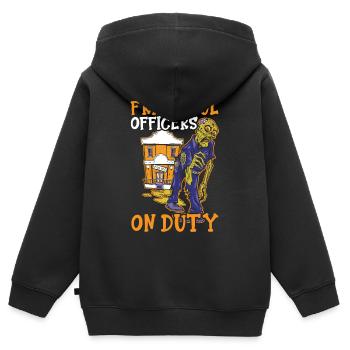 Terrible policemen on duty Policeman Hallowe - Kids Premium Organic Zip-up Hoodie - black - Back - AI Model Kid Male (0cm)