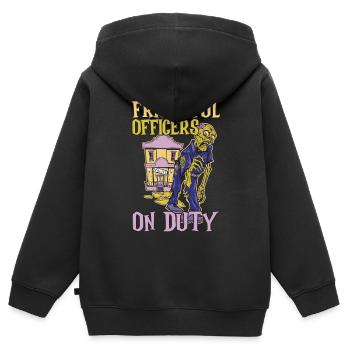 Terrible policemen on duty Policeman Hallowe - Kids Premium Organic Zip-up Hoodie - black - Back - AI Model Kid Male (0cm)