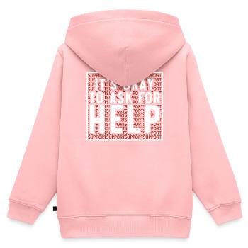Journée de l’unité Anti Intimidation Prévention Gentillesse - Sweat Premium à capuche zippé enfant bio - rose - Dos - AI Model Kid Female (0cm)