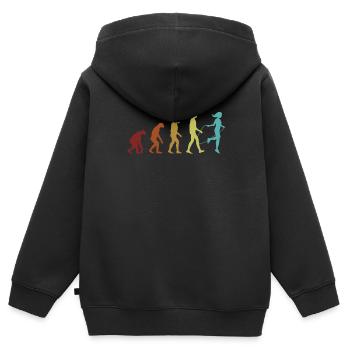 Saut à la corde Evolution Vitesse Saut Saut Saut - Sweat Premium à capuche zippé enfant bio - noir - Dos - AI Model Kid Male (0cm)