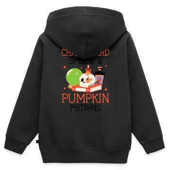 Table Magic & Pumpkin Potions Halloween - Kids Premium Organic Zip-up Hoodie - black - Back - AI Model Kid Male (0cm)