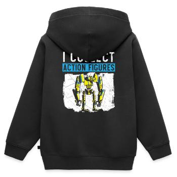 Actionfigur Sammler Hobby Spielzeug Sammlung - Kinder Premium Organic Zip Hoodie - Schwarz - Hinten - AI Model Kid Male (0cm)