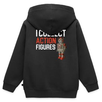 Actionfigur Sammler Hobby Spielzeug Sammlung - Kinder Premium Organic Zip Hoodie - Schwarz - Hinten - AI Model Kid Male (0cm)