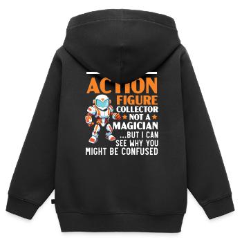 Actionfigur Sammler Hobby Spielzeug Sammlung - Kinder Premium Organic Zip Hoodie - Schwarz - Hinten - AI Model Kid Male (0cm)