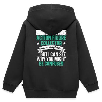 Actionfigur Sammler Hobby Spielzeug Sammlung - Kinder Premium Organic Zip Hoodie - Schwarz - Hinten - AI Model Kid Male (0cm)