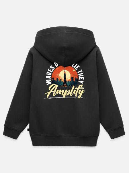 Amateurfunker Morsecode Radioaktivität - Kinder Premium Organic Zip Hoodie - Schwarz