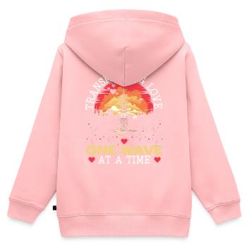 Ham Radio Operator Morse Code Radioactivity - Kids Premium Organic Zip-up Hoodie - rose - Back - AI Model Kid Female (0cm)