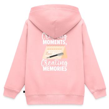 Veranstaltungsplaner Koordinator Job Eventplanung - Kinder Premium Organic Zip Hoodie - Rosa - Hinten - AI Model Kid Female (0cm)