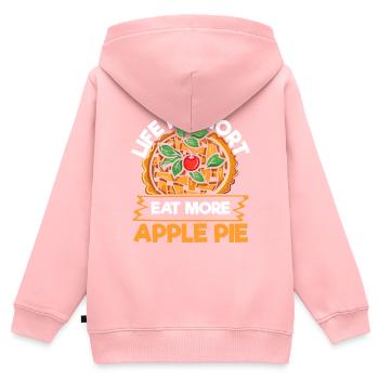 Apfelkuchen Dessert Lebensmittelliebhaber Feinschmecker Amerikanischer Bäcker - Kinder Premium Organic Zip Hoodie - Rosa - Hinten - AI Model Kid Female (0cm)