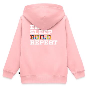 Baumeister Bausteine Blöcke Spielspielzeug - Kinder Premium Organic Zip Hoodie - Rosa - Hinten - AI Model Kid Female (0cm)