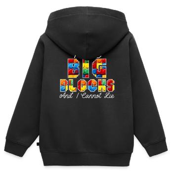 Baumeister Bausteine Blöcke Spielspielzeug - Kinder Premium Organic Zip Hoodie - Schwarz - Hinten - AI Model Kid Male (0cm)