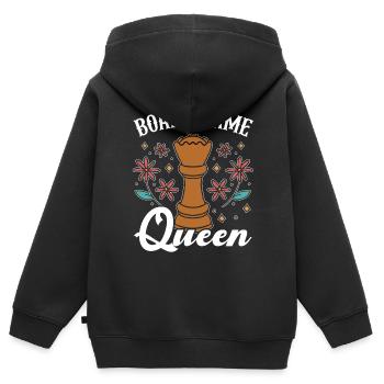 Schachbrettspiel Schachmatt Strategie Schachspieler - Kinder Premium Organic Zip Hoodie - Schwarz - Hinten - AI Model Kid Male (0cm)