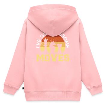 Schachbrettspiel Schachmatt Strategie Schachspieler - Kinder Premium Organic Zip Hoodie - Rosa - Hinten - AI Model Kid Female (0cm)