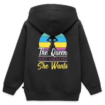 Schachbrettspiel Schachmatt Strategie Schachspieler - Kinder Premium Organic Zip Hoodie - Schwarz - Hinten - AI Model Kid Male (0cm)