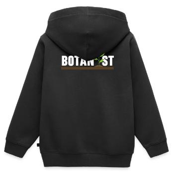 Botaniker Gartenpflanzengärtner Botanik Gartenarbeit - Kinder Premium Organic Zip Hoodie - Schwarz - Hinten - AI Model Kid Male (0cm)