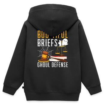 Slips boo-tiful Ghoul Avocat de la défense Halloween - Sweat Premium à capuche zippé enfant bio - noir - Dos - AI Model Kid Male (0cm)