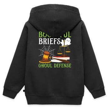 Slips boo-tiful Ghoul Avocat de la défense Halloween - Sweat Premium à capuche zippé enfant bio - noir - Dos - AI Model Kid Male (0cm)