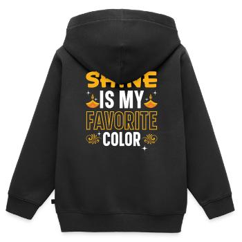 Joyeux Diwali Diwali Festival Hindouisme hindou indien - Sweat Premium à capuche zippé enfant bio - noir - Dos - AI Model Kid Male (0cm)