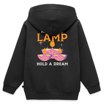 Frohes Diwali Diwali Fest Indischer Hinduismus - Kinder Premium Organic Zip Hoodie - Schwarz - Hinten - AI Model Kid Male (0cm)