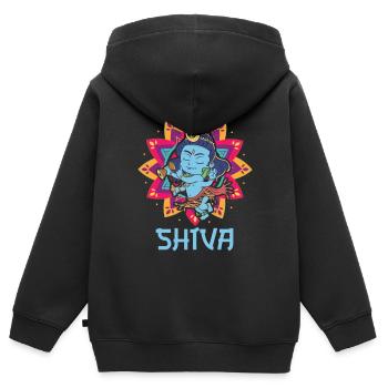 Joyeux Diwali Diwali Festival Hindouisme hindou indien - Sweat Premium à capuche zippé enfant bio - noir - Dos - AI Model Kid Male (0cm)