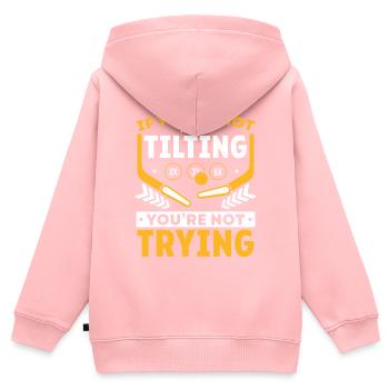 Flipperautomat Arcade-Spiel Klassisches Videospiel - Kinder Premium Organic Zip Hoodie - Rosa - Hinten - AI Model Kid Female (0cm)