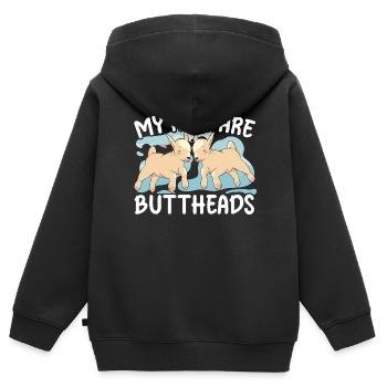 Goat Lover Kid Ranch Wool Farm Animal Farming - Sweat Premium à capuche zippé enfant bio - noir - Dos - AI Model Kid Male (0cm)