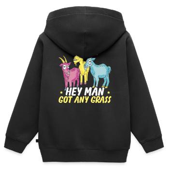 Ziegenliebhaber Kid Ranch Wolle Bauernhof Tierzucht - Kinder Premium Organic Zip Hoodie - Schwarz - Hinten - AI Model Kid Male (0cm)