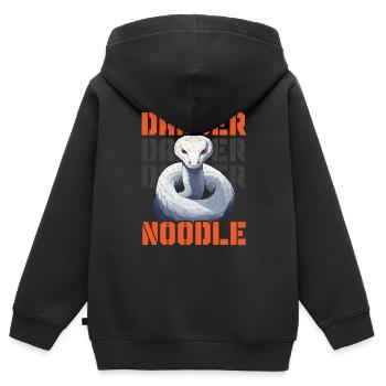 Albino-Kugel Phyton Giftige Schlange Albino-Schlange - Kinder Premium Organic Zip Hoodie - Schwarz - Hinten - AI Model Kid Male (0cm)