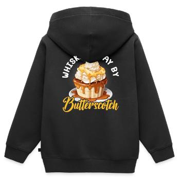 Butterscotch Sweet Caramel Food Foodie Butter - Sweat Premium à capuche zippé enfant bio - noir - Dos - AI Model Kid Male (0cm)