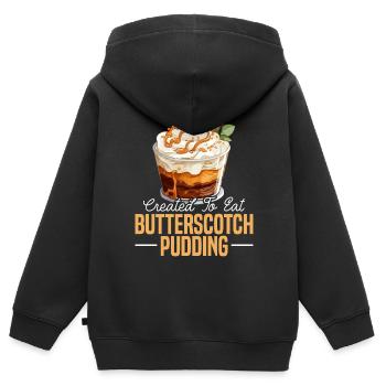 Butterscotch Sweet Caramel Food Foodie Butter - Sweat Premium à capuche zippé enfant bio - noir - Dos - AI Model Kid Male (0cm)