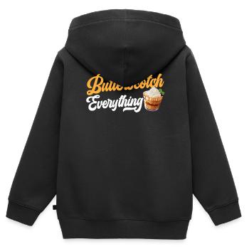 Butterscotch Sweet Caramel Food Foodie Butter - Sweat Premium à capuche zippé enfant bio - noir - Dos - AI Model Kid Male (0cm)