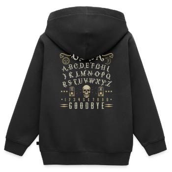 Ouija-Brett Paranormaler Geist Brett Halloween - Kinder Premium Organic Zip Hoodie - Schwarz - Hinten - AI Model Kid Male (0cm)