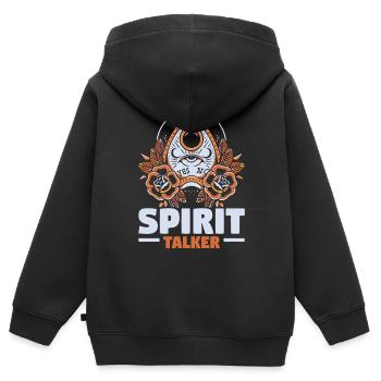 Ouija Board Paranormal Spirit Board Halloween - Sweat Premium à capuche zippé enfant bio - noir - Dos - AI Model Kid Male (0cm)