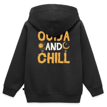 Ouija Board Paranormal Spirit Board Halloween - Sweat Premium à capuche zippé enfant bio - noir - Dos - AI Model Kid Male (0cm)