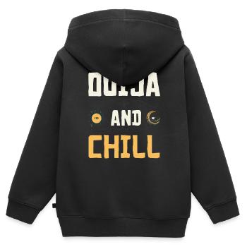 Ouija Board Paranormal Spirit Board Halloween - Sweat Premium à capuche zippé enfant bio - noir - Dos - AI Model Kid Male (0cm)
