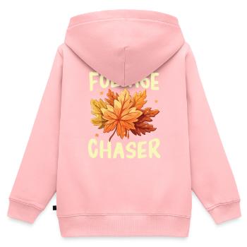 Feuille Peeping Automne Feuille Peeper Automne Feuillage - Sweat Premium à capuche zippé enfant bio - rose - Dos - AI Model Kid Female (0cm)