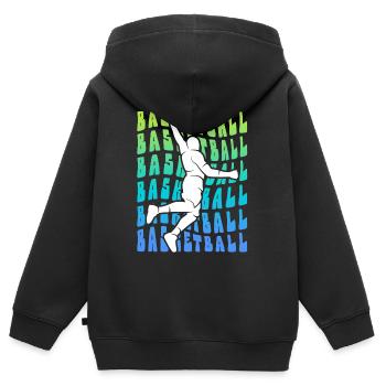 Basketball Men Basketball Players Basketball Players - Kids Premium Organic Zip-up Hoodie - black - Back - AI Model Kid Male (0cm)