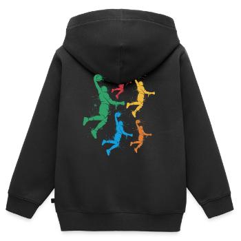 Basketballer Jungen Basketball Kinder - Kinder Premium Organic Zip Hoodie - Schwarz - Hinten - AI Model Kid Male (0cm)