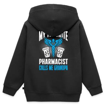 Apotheker Geschenk Apotheke - Kinder Premium Organic Zip Hoodie - Schwarz - Hinten - AI Model Kid Male (0cm)