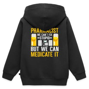 Apotheker Geschenk Apotheke - Kinder Premium Organic Zip Hoodie - Schwarz - Hinten - AI Model Kid Male (0cm)