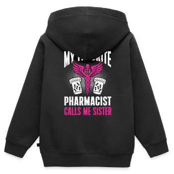 Apotheker Geschenk Apotheke - Kinder Premium Organic Zip Hoodie - Schwarz - Hinten - AI Model Kid Male (0cm)