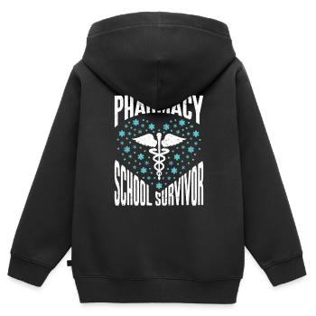 Apotheker Geschenk Apotheke - Kinder Premium Organic Zip Hoodie - Schwarz - Hinten - AI Model Kid Male (0cm)