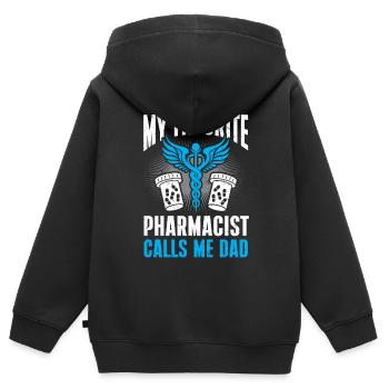 Apotheker Geschenk Apotheke - Kinder Premium Organic Zip Hoodie - Schwarz - Hinten - AI Model Kid Male (0cm)