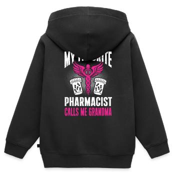 Apotheker Geschenk Apotheke - Kinder Premium Organic Zip Hoodie - Schwarz - Hinten - AI Model Kid Male (0cm)