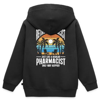 Apotheker Geschenk Apotheke - Kinder Premium Organic Zip Hoodie - Schwarz - Hinten - AI Model Kid Male (0cm)