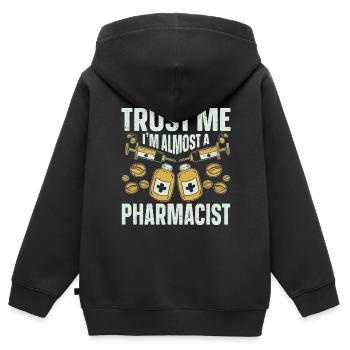 Apotheker Geschenk Apotheke - Kinder Premium Organic Zip Hoodie - Schwarz - Hinten - AI Model Kid Male (0cm)